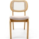 Ver imagem 3 de Kit 3 Cadeiras para Sala de Jantar Cozinha Estofada e Tela Mariah L02 Seude Bege - Lyam Decor