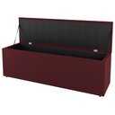 Ver imagem 3 de Kit Cabeceira e Baú Cama Box Casal Grace 140cm Suede Bordô - Desk Design