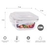Conjunto 2 Potes Quadrado 320 ml Marmita Fit 4 Travas - 3