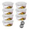 Conjunto 7 Potes Vidro Redondo 950ml Hermético 4 Travas - 2