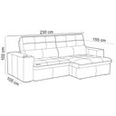 Ver imagem 4 de Sofá Retrátil Reclinável para Sala 3 Lugares 230cm Bryant L06 Couro Preto - Lyam Decor