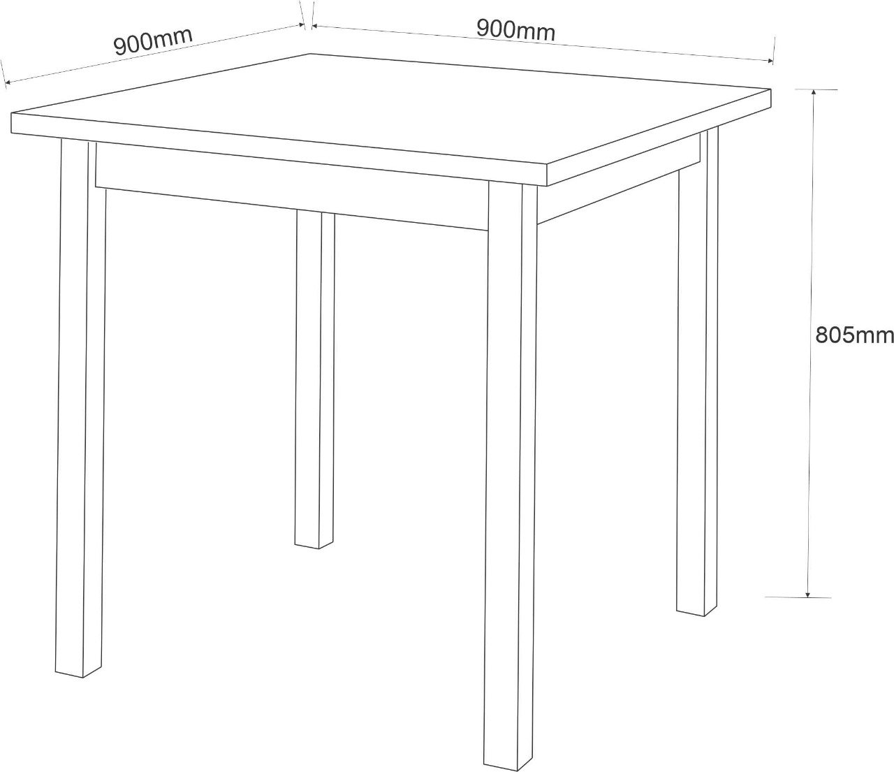 Conjunto Mesa e 4 Cadeiras para Sala de Jantar Menta - 3