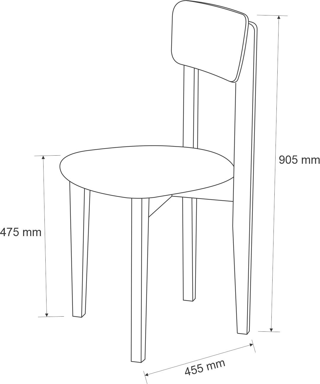 Conjunto Mesa e 4 Cadeiras para Sala de Jantar Menta - 4