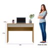 Mesa para Computador 108cm 2 Gavetas Ripadas Adapt L06 Carvalho/Off White - Mpozenato - 5