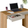 Mesa para Computador 108cm 2 Gavetas Ripadas Adapt L06 Carvalho/Off White - Mpozenato - 3