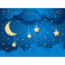 Ver imagem 3 de Papel De Parede Infantil Céu Estrelas Noite Azs99