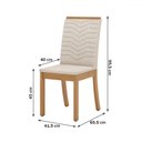 Ver imagem 3 de Mesa de Jantar 4 Lugares Lavínia Nature/off White/linho - Pnr Móveis