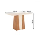 Ver imagem 4 de Mesa de Jantar 4 Lugares Lavínia Nature/off White/linho - Pnr Móveis
