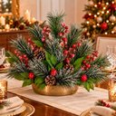 Ver imagem 4 de Pick Ramo Artificial Decoração Enfeite Natal 55cm Kit 6PÇS