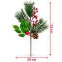 Ver imagem 6 de Pick Ramo Artificial Decoração Enfeite Natal 55cm Kit 6PÇS