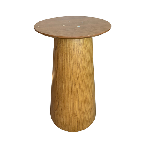 Base para Mesa de Jantar Cone Laminada em Madeira Freijó para Tampos de 60cm até 110cm