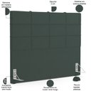 Ver imagem 5 de Kit Cabeceira Cama Box King 195cm com Calçadeira Roma W01 Suede Verde Musgo - Lyam Lyam Decor