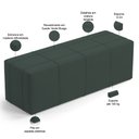 Ver imagem 7 de Kit Cabeceira Cama Box King 195cm com Calçadeira Roma W01 Suede Verde Musgo - Lyam Lyam Decor