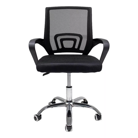 Cadeira Ergonômica para Escritorio Estofado Preto de Mesh