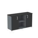 Ver imagem 3 de Armário Credenza 2 Portas Pivotante P25 Cinza/Grafito/Preto