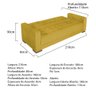 Sofá Cama 3 Lugares Jobim Suede Amarelo - Amarena Móveis - 3