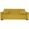 Sofá Cama 3 Lugares Jobim Suede Amarelo - Amarena Móveis - 7