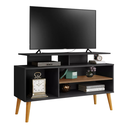 Ver imagem 2 de Rack Lyon Pés em Madeira Prateleiras Moderno para Tv Ate 42 Polegadas:preto