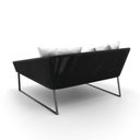Ver imagem 2 de Chaise Quadrada Maldivas em Corda Náutica Preto - Tecido Lisato Esmeralda