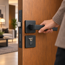 Ver imagem 2 de Fechadura Externa 3F 740E/117 Porta Preto Fosco Roseta Quadrada