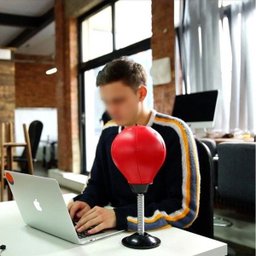 Saco Pancadas Boxe Soco Anti Stress Mesa Bola Trabalho Treino - 3