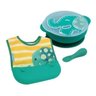 Kit Alimentação Tigela Tampa Babador Colher Marcus & Marcus - 1