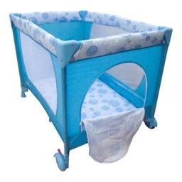 Berço Cercado Portátil Azul Eco com Mosquiteiro - 3
