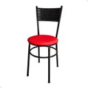 Ver imagem 2 de Conjunto 2 Cadeiras Pretas para Cozinha Viena Preta:Vermelho