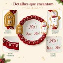 Ver imagem 7 de Prato Natalino de Cerâmica 16cm Vermelho Branco com Relevo