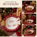 Ver imagem 4 de Prato Natalino de Cerâmica 16cm Vermelho Branco com Relevo