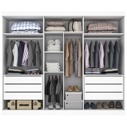 Guarda Roupa Gramado Casal 6 Pts Mdf Valverde Branco - 2