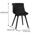 Ver imagem 5 de Cadeira Eames Saarinen Joly Anm6708f Anima Office Polipropileno Coral Base em Madeira Fixa