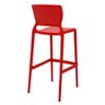 Cadeira Tramontina Safira Alta Bar em Polipropileno e Fibra de Vidro Vermelho 92138040 - 7