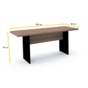 Ver imagem 2 de Mesa de Reunião Retangular Pandin Pe40 - Walnut Mr2000pe40