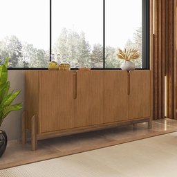 Buffet Aparador 170cm 4 Portas Lizz Casa D Cedro - 1