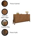 Ver imagem 5 de Buffet Aparador 170cm 4 Portas Lizz Casa D Cedro