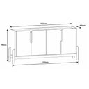 Ver imagem 4 de Buffet Aparador 170cm 4 Portas Lizz Casa D Cedro