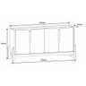 Buffet Aparador 170cm 4 Portas Lizz Casa D Cedro - 4