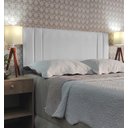 Ver imagem 1 de Cabeceira Cama Casal Siena Double Suede Branco 60 Rbl