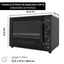 Ver imagem 3 de Forno Elétrico de Bancada Terim 70L Grill com 2 Grades e Luz Interna