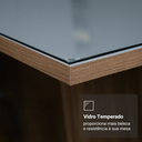 Ver imagem 7 de Conjunto Sala de Jantar Tampo de Vidro 4 Cadeiras Rustic/cinza/silver Braga Madesa