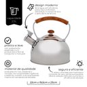 Ver imagem 6 de Chaleira Aço Inox 2,5 L com Apito