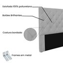 Ver imagem 3 de Cabeceira King 1,95m Tânia Linho Cinza Claro - Pallazio