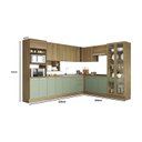 Ver imagem 2 de Armário de Cozinha Modulada Completa de Canto 14 Peças 3,29x2,58m Botanic Kappesberg