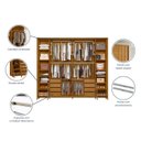 Ver imagem 3 de Guarda-Roupa Casal 2 Portas Correr 100% MDF 8 Gavetas Cabideiro Extensível com Espelho e Pés Dali