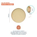 Ver imagem 2 de Bandeja Redonda em Bambu com Palha Indiana