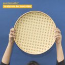 Ver imagem 4 de Bandeja Redonda em Bambu com Palha Indiana