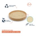 Ver imagem 3 de Bandeja Redonda em Bambu com Palha Indiana