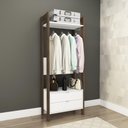 Ver imagem 1 de Armário Closet Com 2 Gavetas Cr35001 Branco/Nogal