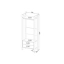 Ver imagem 5 de Armário Closet Com 2 Gavetas Cr35001 Branco/Nogal